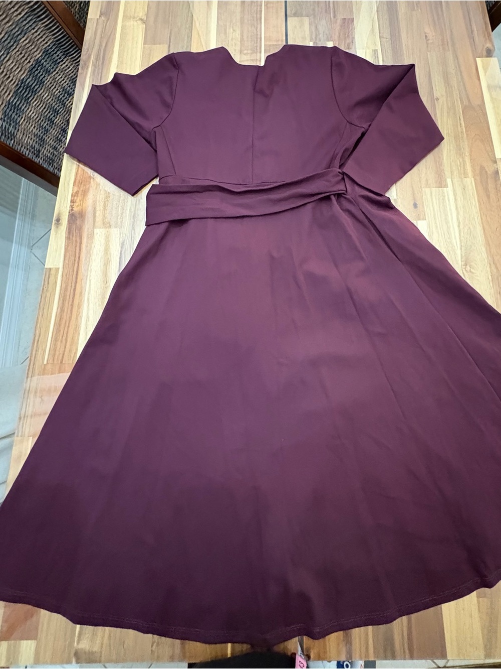 RED NWOT Plus Sz 4C (US 18) Pari Passu Belinda Ponte Dress Wrap Dress Waist Tie - Picture 12 of 13